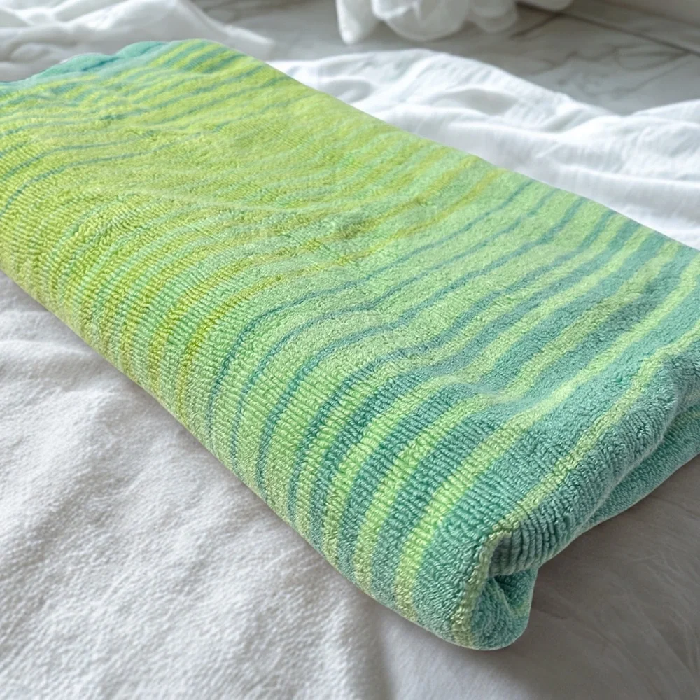 Striped Green and Blue Towel